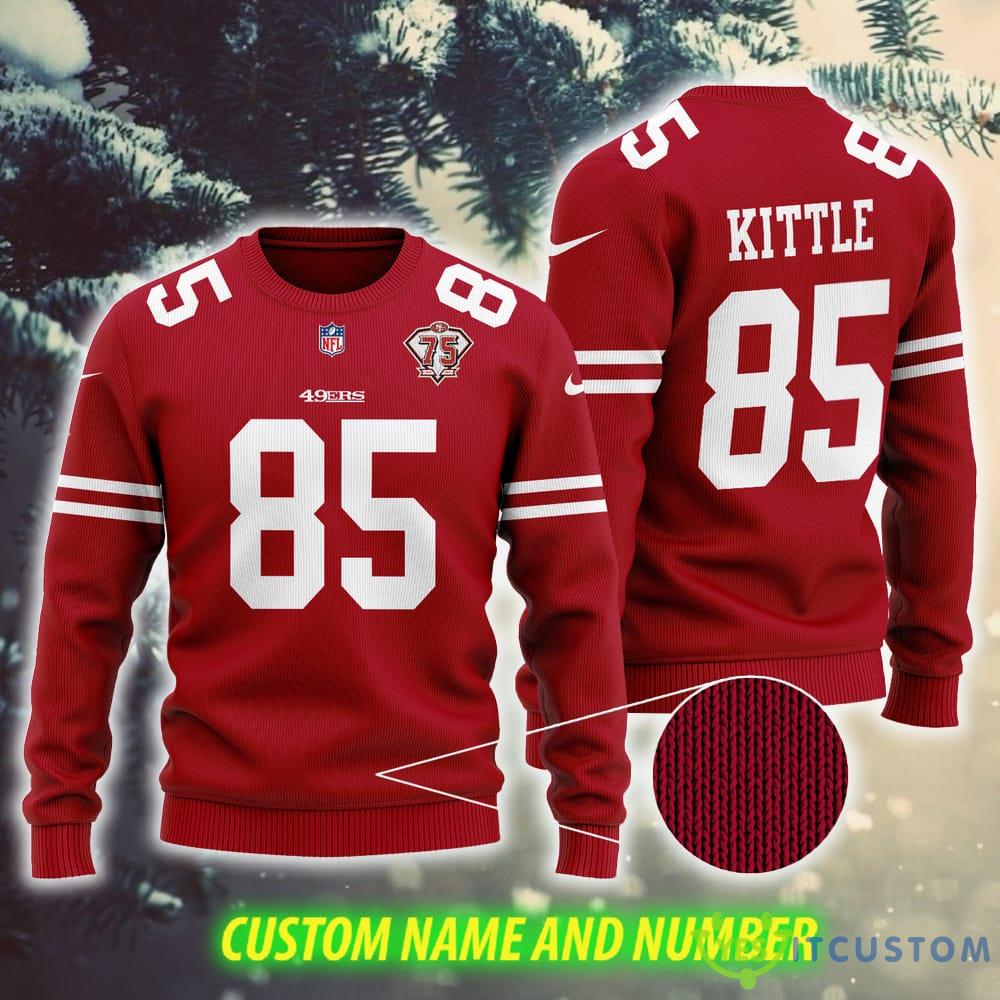 George Kittle 85 San Francisco 49ers NFL Season Knitted Custom Number And Name Ugly Christmas Sweater Red 3 George Kittle 85 San Francisco 49ers NFL Season Knitted Custom Number And Name Ugly Christmas Sweater Red - George Kittle 85 San Francisco 49ers NFL Season Knitted Custom Number And Name Ugly Christmas Sweater Red
