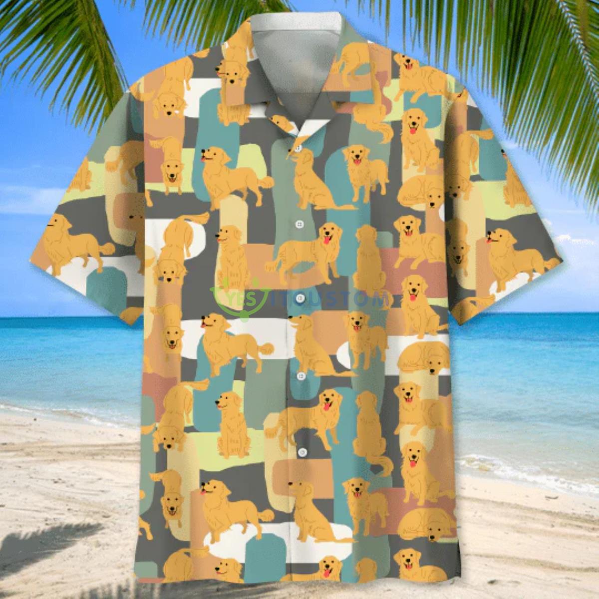 Golden Retriever Pattern For Dog Lover Hawaiian Shirt 4 Golden Retriever Pattern For Dog Lover Hawaiian Shirt Product Photo 1