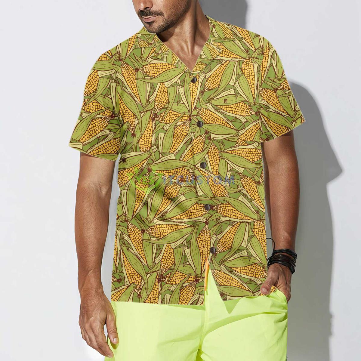 Hand Drawn Doodle Corn Cobs Hawaiian Shirt 3 Hand Drawn Doodle Corn Cobs Hawaiian Shirt Product Photo 3