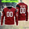 HoustonTexans NFL Stitch AOP Custom Number And Name Ugly Christmas Sweater Red - HoustonTexans NFL Stitch AOP Custom Number And Name Ugly Christmas Sweater Red