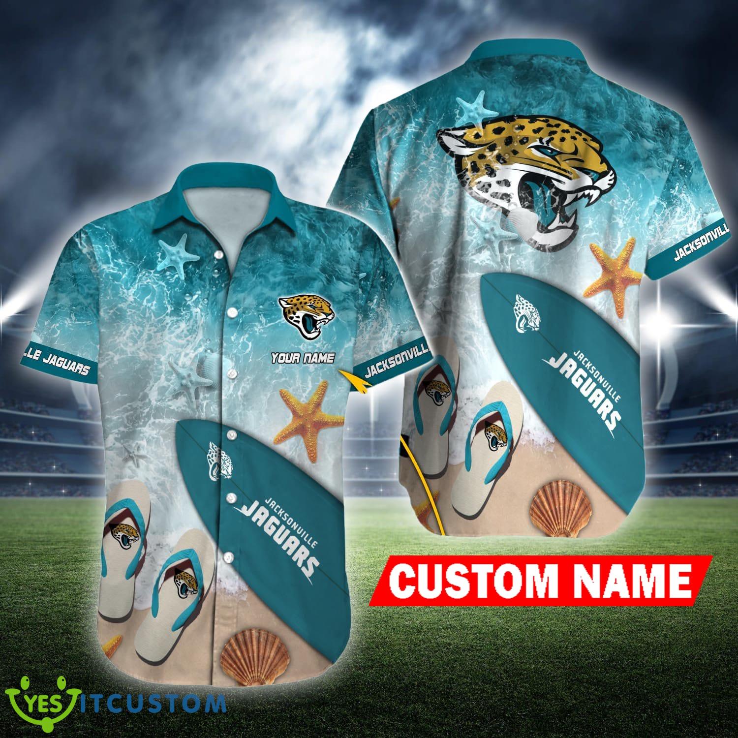 Jacksonville Jaguars NFL Surfboard Logo Flip Flops Personalized Hawaiian Shirt 2 Jacksonville Jaguars NFL Surfboard Logo Flip Flops Personalized Hawaiian Shirt - Jacksonville Jaguars NFL Surfboard Logo Flip Flops Personalized Hawaiian Shirt