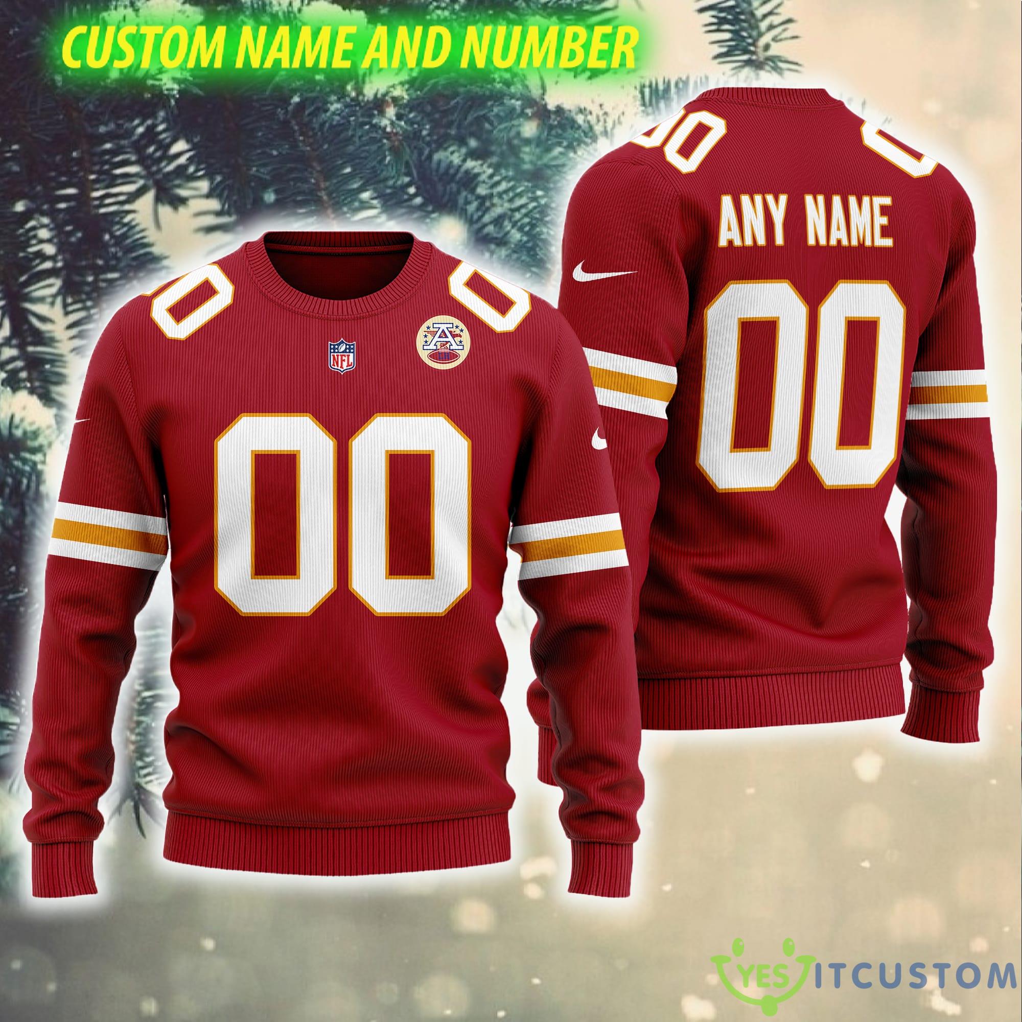 Kansas City Chiefs AFC NFL Knitwear AOP Custom Number And Name Ugly Christmas Sweater Red 3 Kansas City Chiefs AFC NFL Knitwear AOP Custom Number And Name Ugly Christmas Sweater Red - Kansas City Chiefs AFC NFL Knitwear AOP Custom Number And Name Ugly Christmas Sweater Red