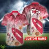 Kansas City Chiefs NFL Surfboard Logo Flip Flops Personalized Hawaiian Shirt - Kansas City Chiefs NFL Surfboard Logo Flip Flops Personalized Hawaiian Shirt