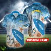Los Angeles Chargers NFL Surfboard Logo Flip Flops Personalized Hawaiian Shirt - Los Angeles Chargers NFL Surfboard Logo Flip Flops Personalized Hawaiian Shirt