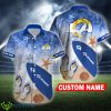 Los Angeles Rams NFL Surfboard Logo Flip Flops Personalized Hawaiian Shirt - Los Angeles Rams NFL Surfboard Logo Flip Flops Personalized Hawaiian Shirt