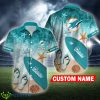 Miami Dolphins NFL Surfboard Logo Flip Flops Personalized Hawaiian Shirt - Miami Dolphins NFL Surfboard Logo Flip Flops Personalized Hawaiian Shirt