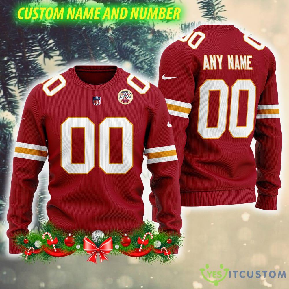 NFL Kansas City Chiefs Jumper AOP Custom Number And Name Ugly Christmas Sweater Red 3 NFL Kansas City Chiefs Jumper AOP Custom Number And Name Ugly Christmas Sweater Red - NFL Kansas City Chiefs Jumper AOP Custom Number And Name Ugly Christmas Sweater Red