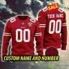NFL San Francisco 49ers 75th Anniversary Wool Merry 3D Custom Number And Name Ugly Christmas Sweater Red - NFL San Francisco 49ers 75th Anniversary Wool Merry 3D Custom Number And Name Ugly Christmas Sweater Red