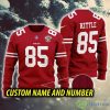 NFL San Francisco 49ers Pattern Woolen 3D Custom Number And Name Ugly Christmas Sweater Red - NFL San Francisco 49ers Pattern Woolen 3D Custom Number And Name Ugly Christmas Sweater Red
