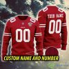 NFL San Francisco 49ers Textile AOP Custom Number And Name Ugly Christmas Sweater Red - NFL San Francisco 49ers Textile AOP Custom Number And Name Ugly Christmas Sweater Red