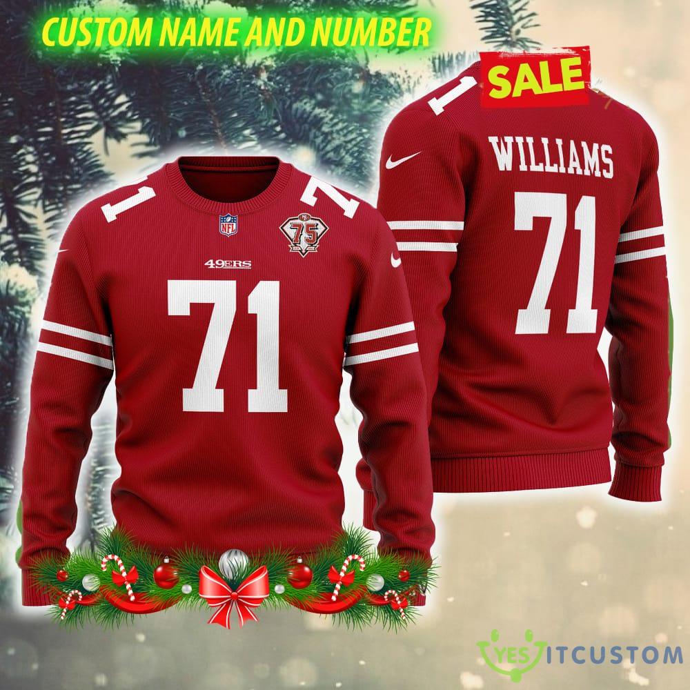 NFL San Francisco 49ers Trent Williams Wool Trending Knitted Custom Number And Name Ugly Christmas Sweater Red 3 NFL San Francisco 49ers Trent Williams Wool Trending Knitted Custom Number And Name Ugly Christmas Sweater Red - NFL San Francisco 49ers Trent Williams Wool Trending Knitted Custom Number And Name Ugly Christmas Sweater Red