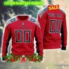 NFL Tennessee Titans Wool Event Knitted Custom Number And Name Ugly Christmas Sweater Red - NFL Tennessee Titans Wool Event Knitted Custom Number And Name Ugly Christmas Sweater Red