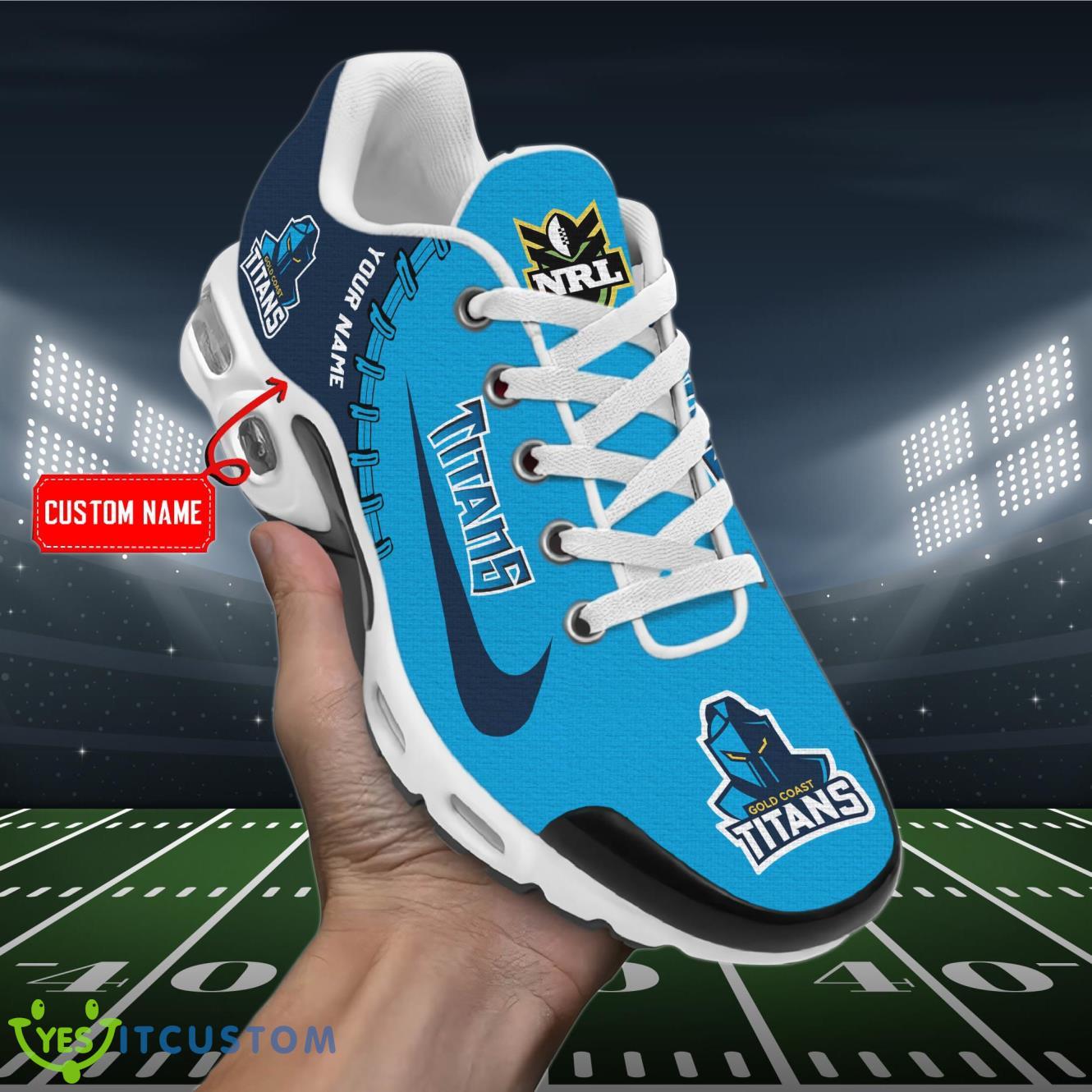 NRL Gold Coast Titans Air Cushion Sports Shoes Custom Name For Men Women 5 NRL Gold Coast Titans Air Cushion Sports Shoes Custom Name For Men Women Product Photo 2