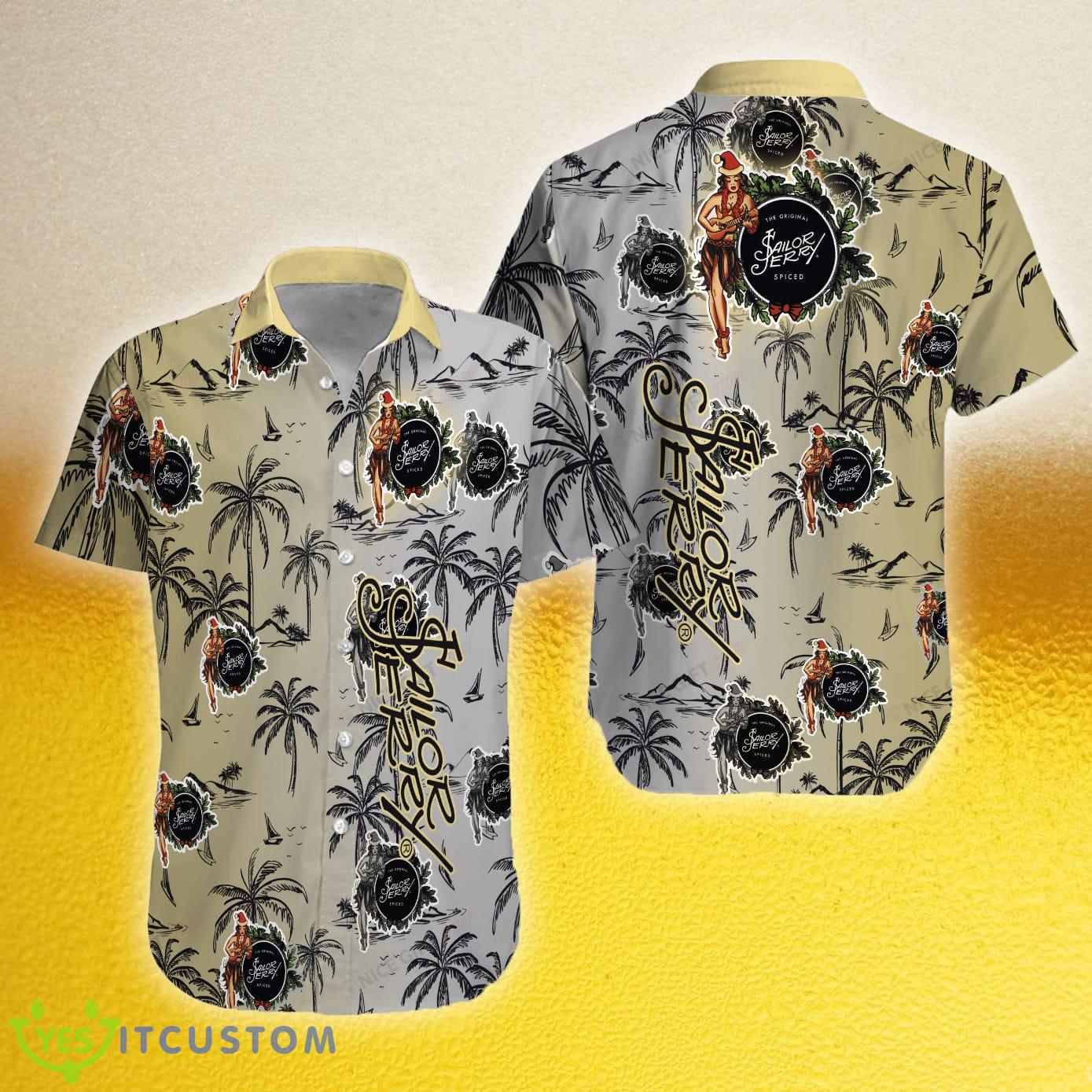Sailor Jerry Coconut Tree Beach Beer Hawaiian Shirt 2 Sailor Jerry Coconut Tree Beach Beer Hawaiian Shirt - Sailor Jerry Coconut Tree Beach Beer Hawaiian Shirt