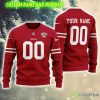 San Francisco 49er NFL Soft Knitted Custom Number And Name Ugly Christmas Sweater Red - San Francisco 49er NFL Soft Knitted Custom Number And Name Ugly Christmas Sweater Red