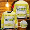 Subway Lover Yellow 3D Ugly Christmas Sweater Men And Women Christmas Gift Product Photo 1