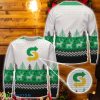 Subway White Green Sweater Christmas 3D Ugly Christmas Sweater Product Photo 1