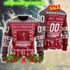 Tampa Bay Buccaneers NFL Woven AOP Custom Number And Name Ugly Christmas Sweater Red - Tampa Bay Buccaneers NFL Woven AOP Custom Number And Name Ugly Christmas Sweater Red