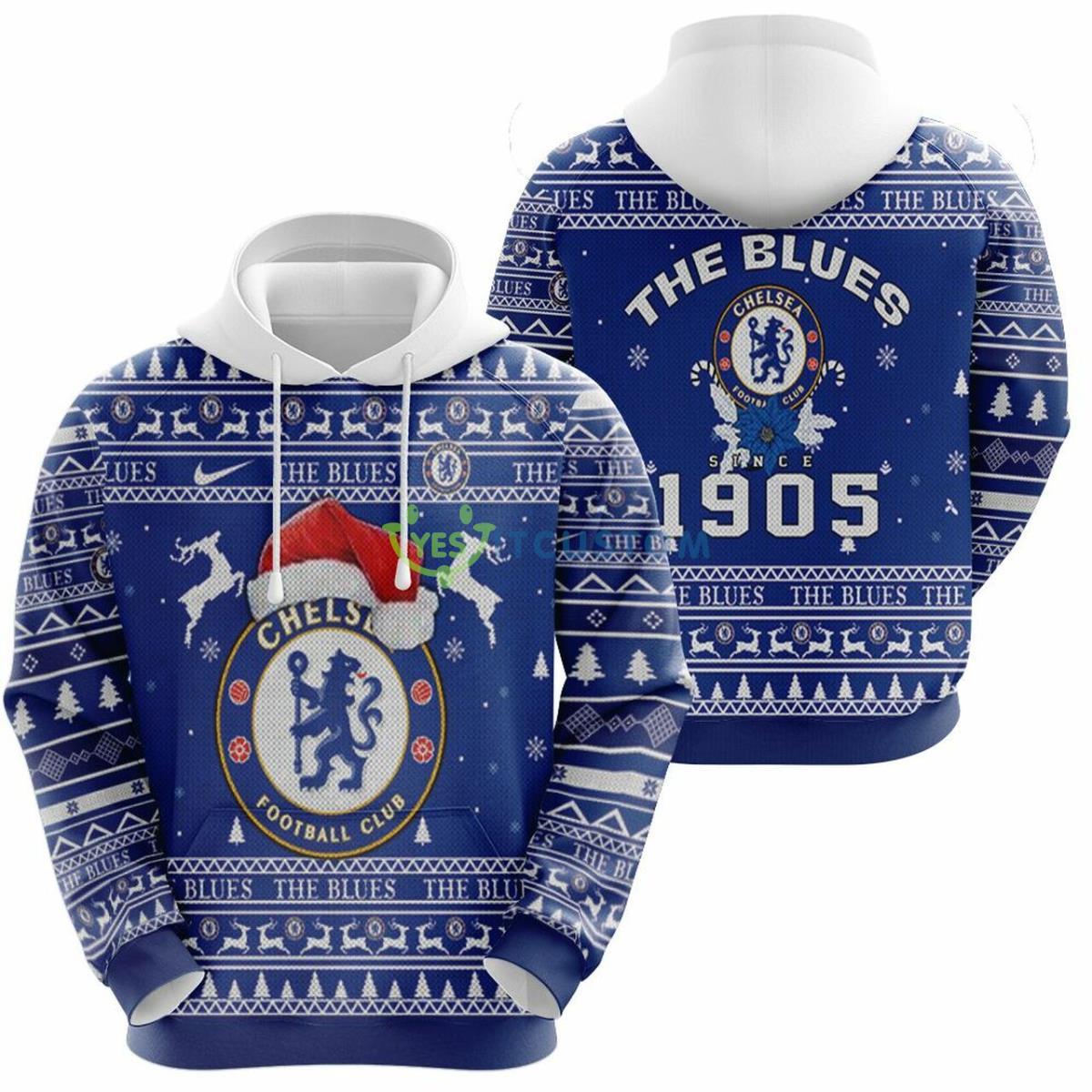 The Blues Chelsea Football Club 3D Pullover Hoodie 2 The Blues Chelsea Football Club 3D Pullover Hoodie Product Photo 1