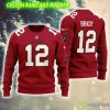 Tom Brady 12 Tampa Bay Buccaneers NFL Embroider Knitted Custom Number And Name Ugly Christmas Sweater Red - Tom Brady 12 Tampa Bay Buccaneers NFL Embroider Knitted Custom Number And Name Ugly Christmas Sweater Red