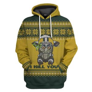 Green Bay Packers Christmas 3D Pullover Hoodie Product Photo 1