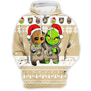 Army Black Knights Baby Groot And Grinch Best Friends 3D Pullover Hoodie 6 Army Black Knights Baby Groot And Grinch Best Friends 3D Pullover Hoodie Product Photo 3
