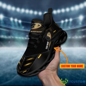 Anaheim Ducks NHL Sport Black Max Soul Shoes Custom Name Running Sneakers For Fans Gift - Anaheim Ducks- Personalized NHL Sport Black Max Soul Shoes_1